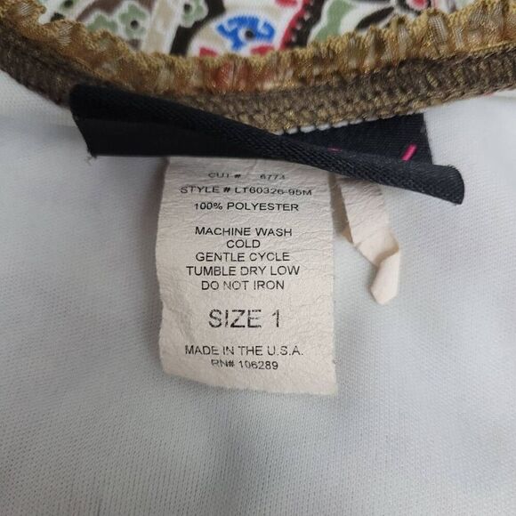 Vtg 90s Torrid Paisley Mesh Corset Dress Sz L/1X Brown Stretch Witchy Made USA - Picture 7 of 11